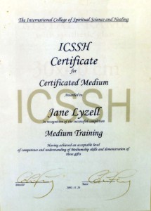 Medium Certifikat Jane Lyzell